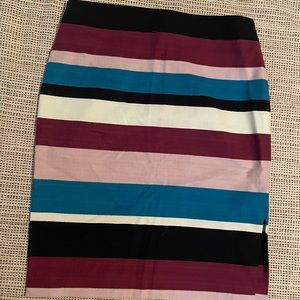 LOFT striped pencil skirt